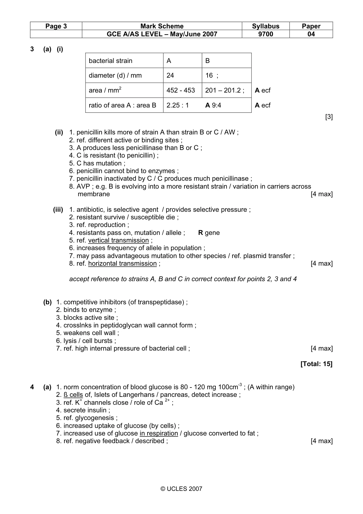 Mark scheme, page 3 of 7