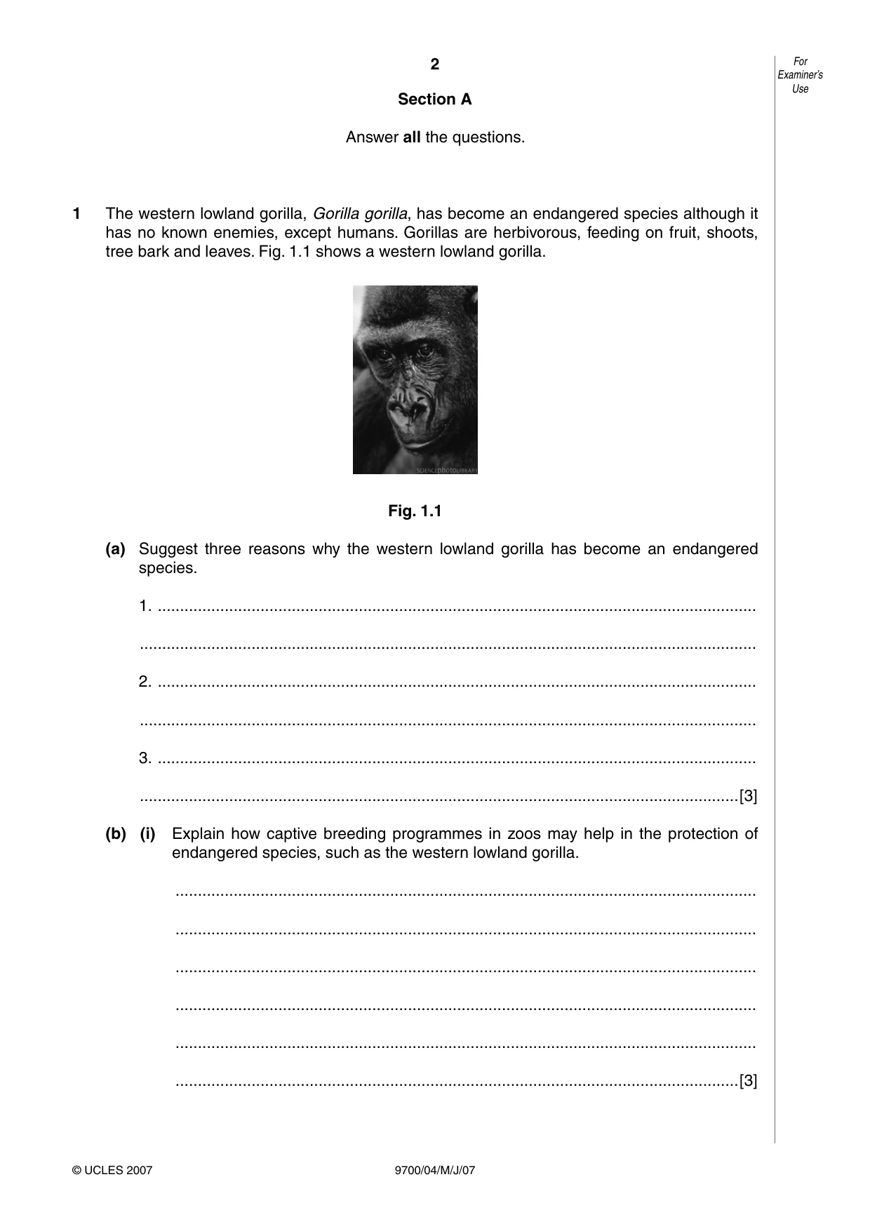 Cambridge A Level Biology 9700 2007 May/June Paper 4 · Variant 1 question paper, page 2 of 24