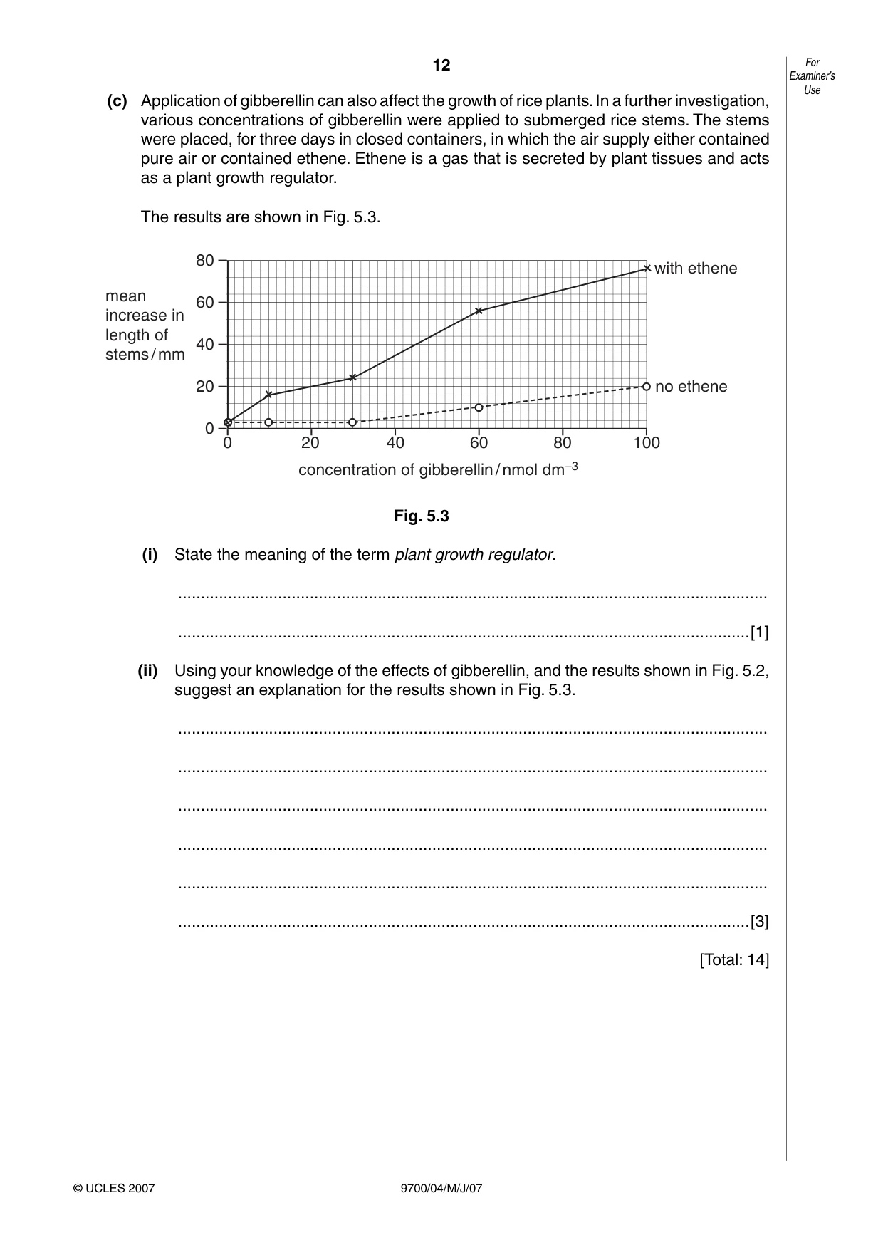 Cambridge A Level Biology 9700 2007 May/June Paper 4 · Variant 1 question paper, page 12 of 24