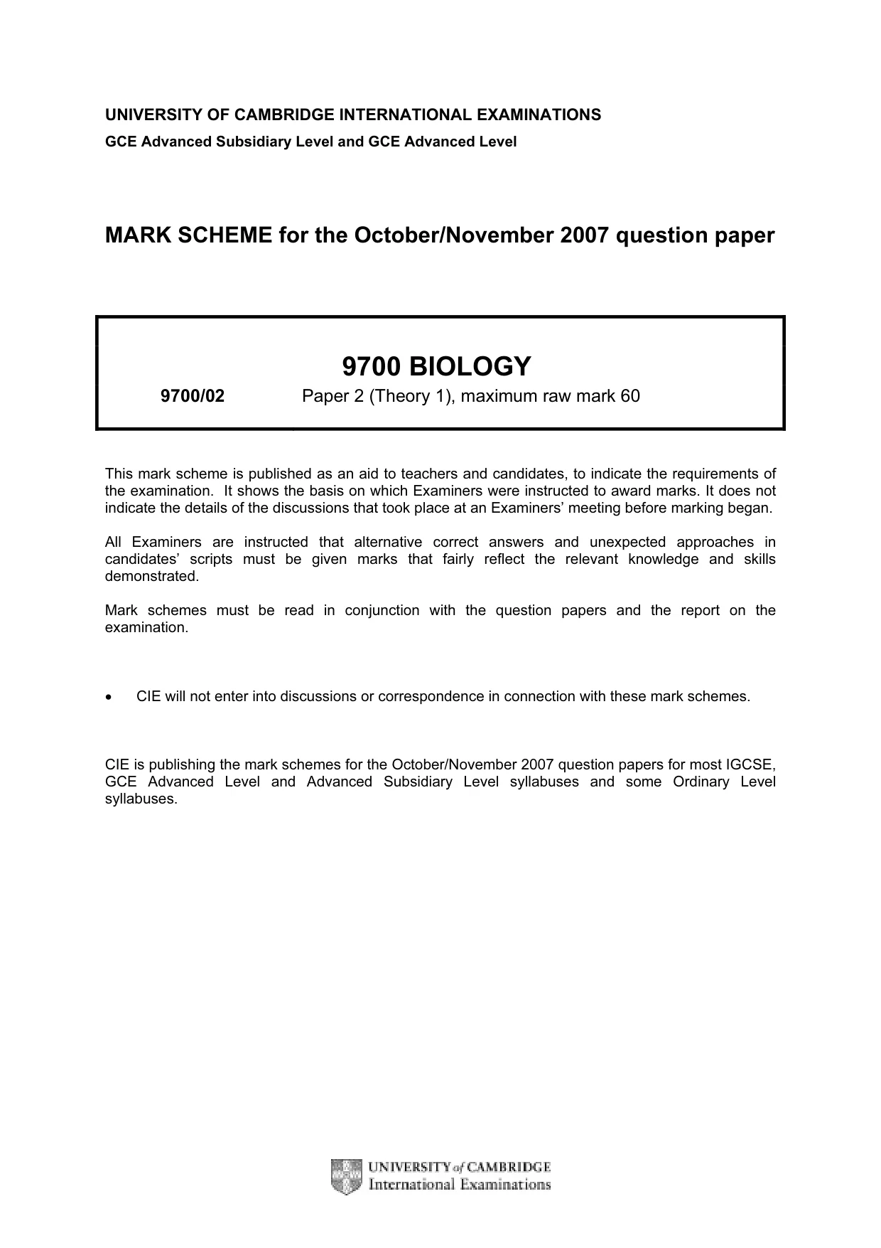 Mark scheme, page 1 of 5