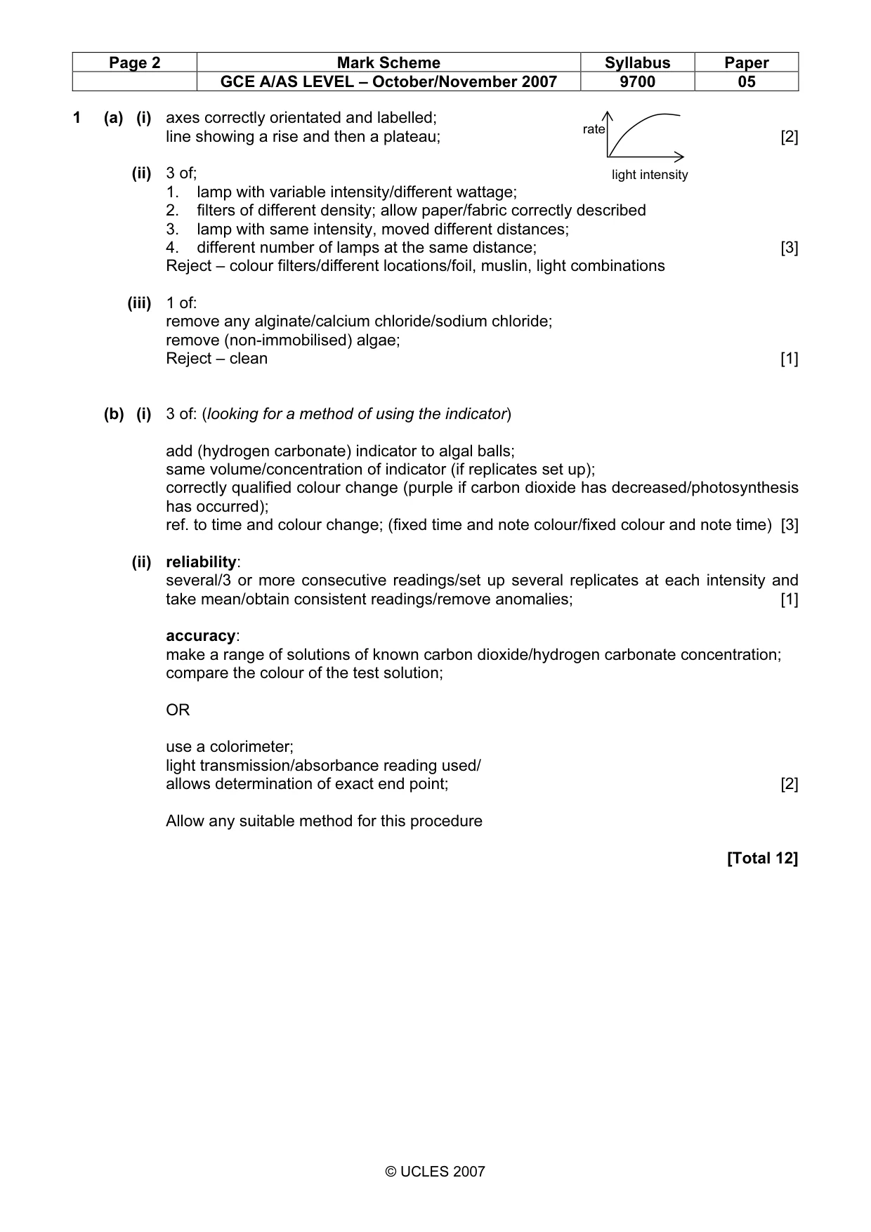 Mark scheme, page 2 of 4