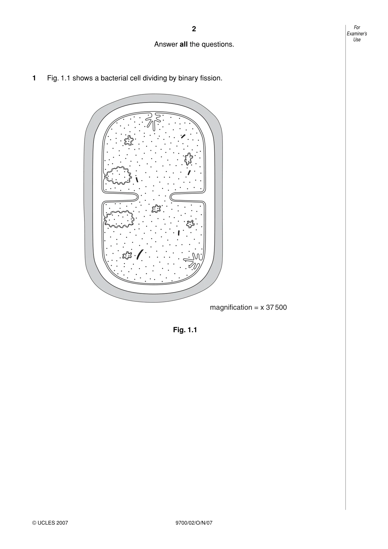 Cambridge A Level Biology 9700 2007 Oct/Nov Paper 2 · Variant 1 question paper, page 2 of 16