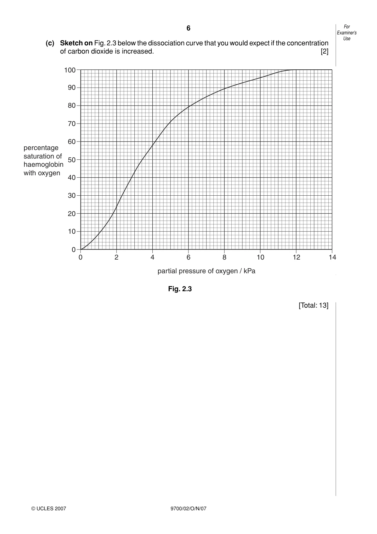 Cambridge A Level Biology 9700 2007 Oct/Nov Paper 2 · Variant 1 question paper, page 6 of 16