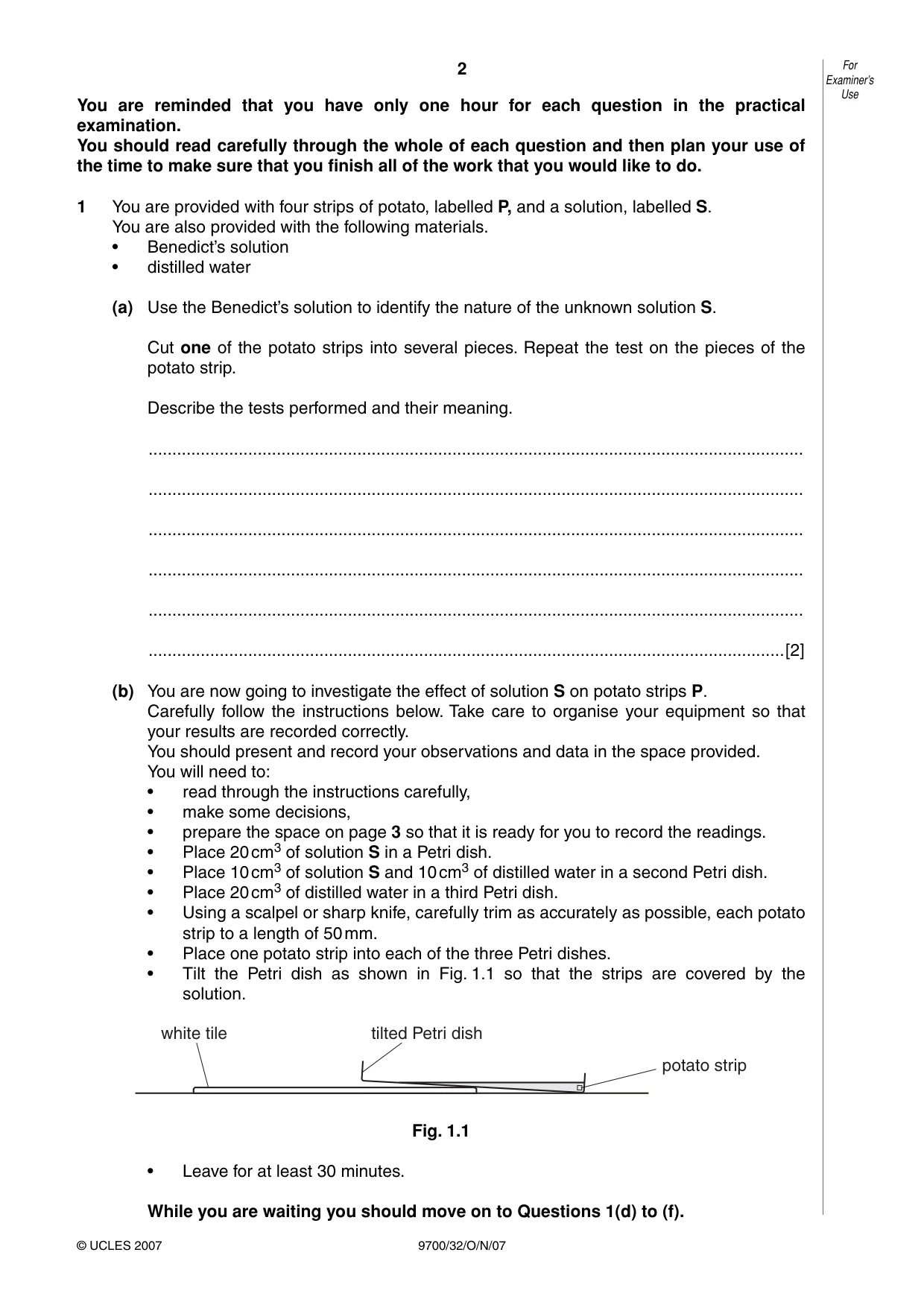 Cambridge A Level Biology 9700 2007 Oct/Nov Paper 3 · Variant 2 question paper, page 2 of 12