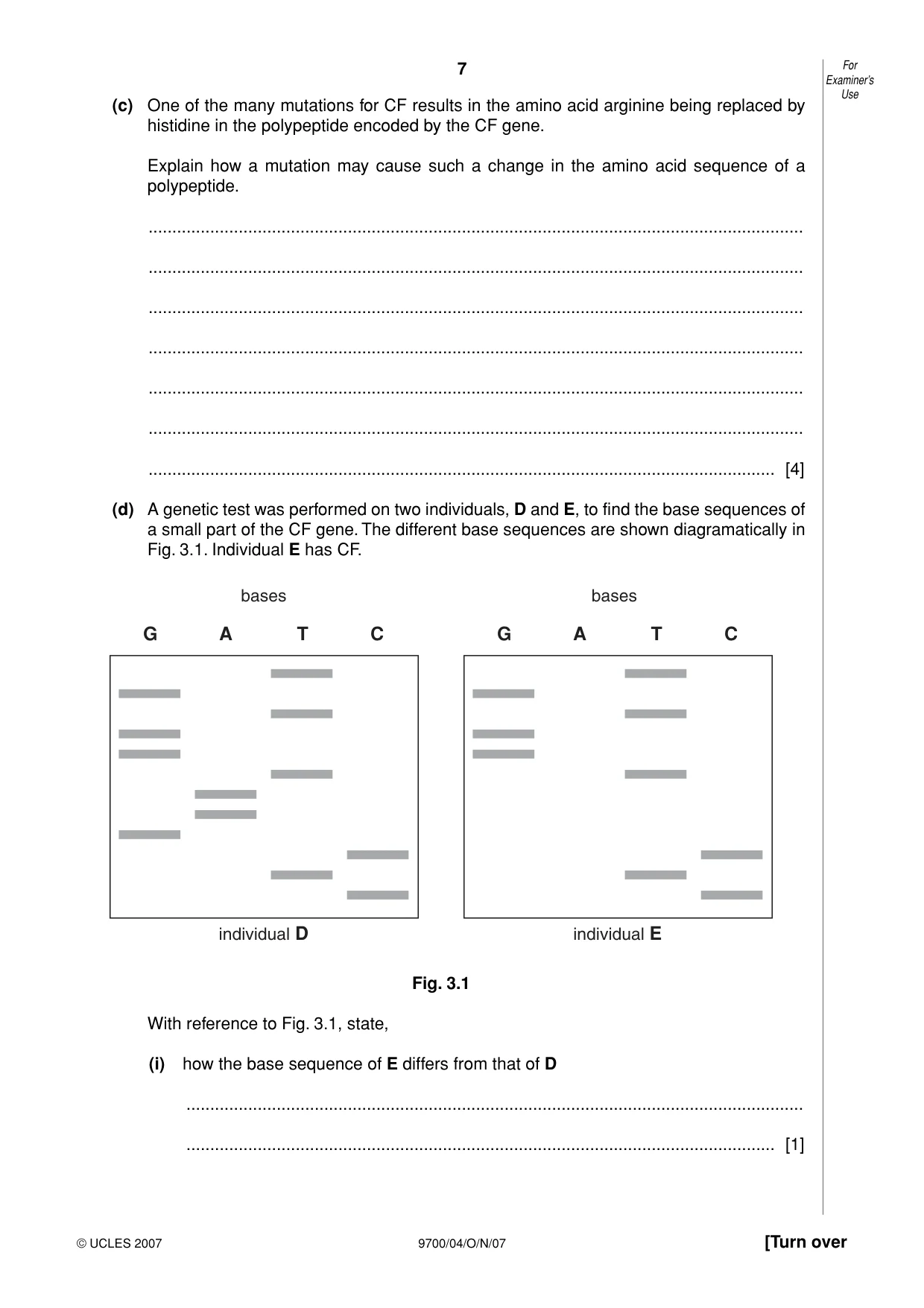 Cambridge A Level Biology 9700 2007 Oct/Nov Paper 4 · Variant 1 question paper, page 7 of 24