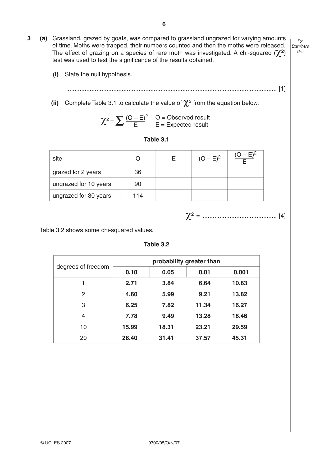 Cambridge A Level Biology 9700 2007 Oct/Nov Paper 5 · Variant 1 question paper, page 6 of 8