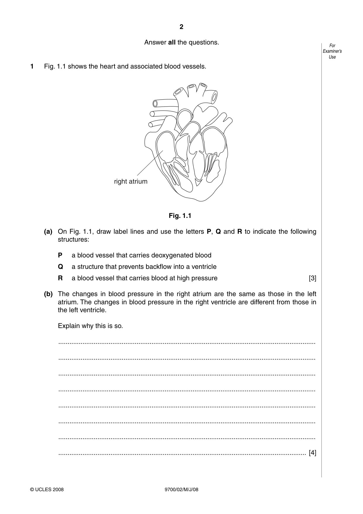 Cambridge A Level Biology 9700 2008 May/June Paper 2 · Variant 1 question paper, page 2 of 16
