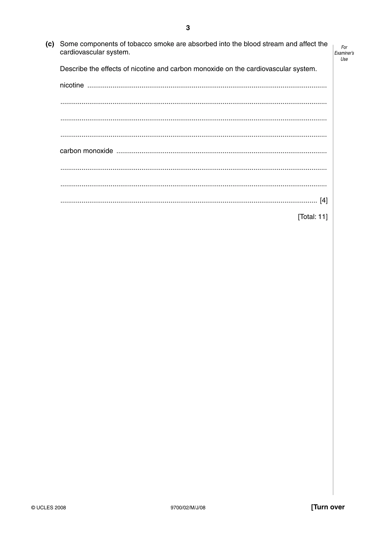 Cambridge A Level Biology 9700 2008 May/June Paper 2 · Variant 1 question paper, page 3 of 16