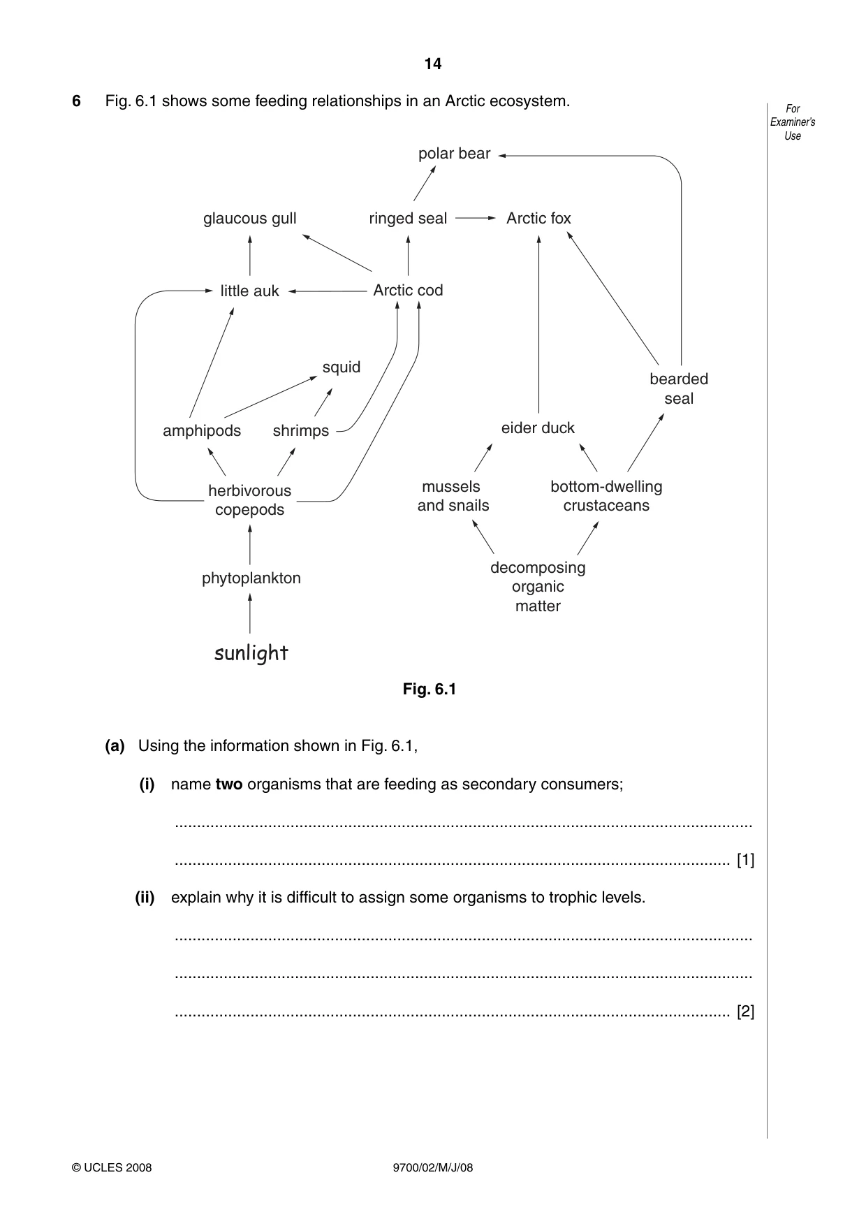 Cambridge A Level Biology 9700 2008 May/June Paper 2 · Variant 1 question paper, page 14 of 16