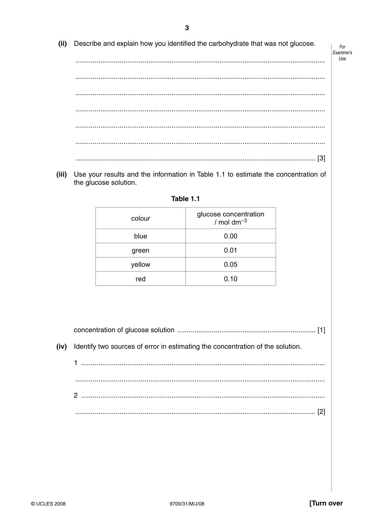 Cambridge A Level Biology 9700 2008 May/June Paper 3 · Variant 1 question paper, page 3 of 12