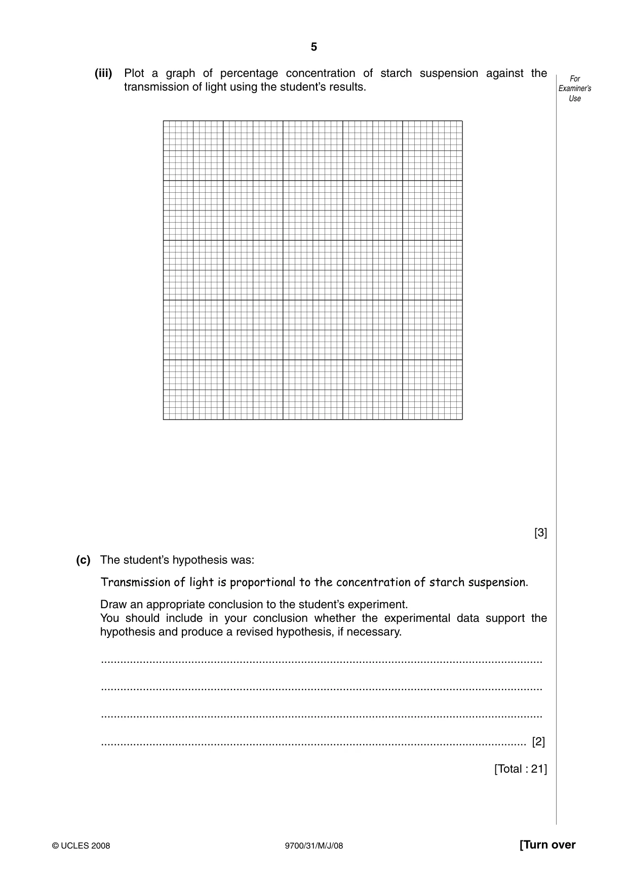 Cambridge A Level Biology 9700 2008 May/June Paper 3 · Variant 1 question paper, page 5 of 12