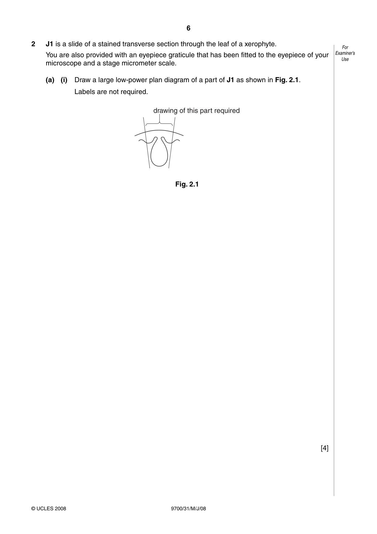 Cambridge A Level Biology 9700 2008 May/June Paper 3 · Variant 1 question paper, page 6 of 12