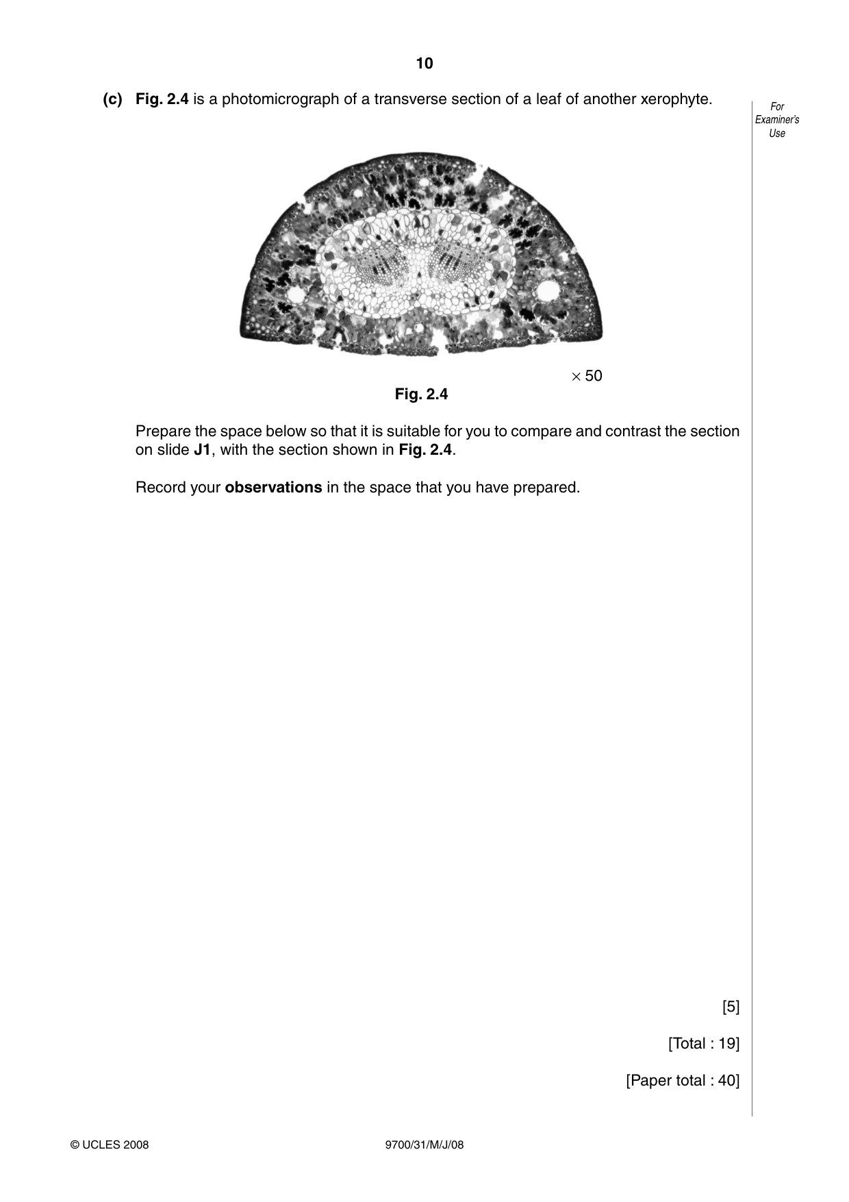 Cambridge A Level Biology 9700 2008 May/June Paper 3 · Variant 1 question paper, page 10 of 12
