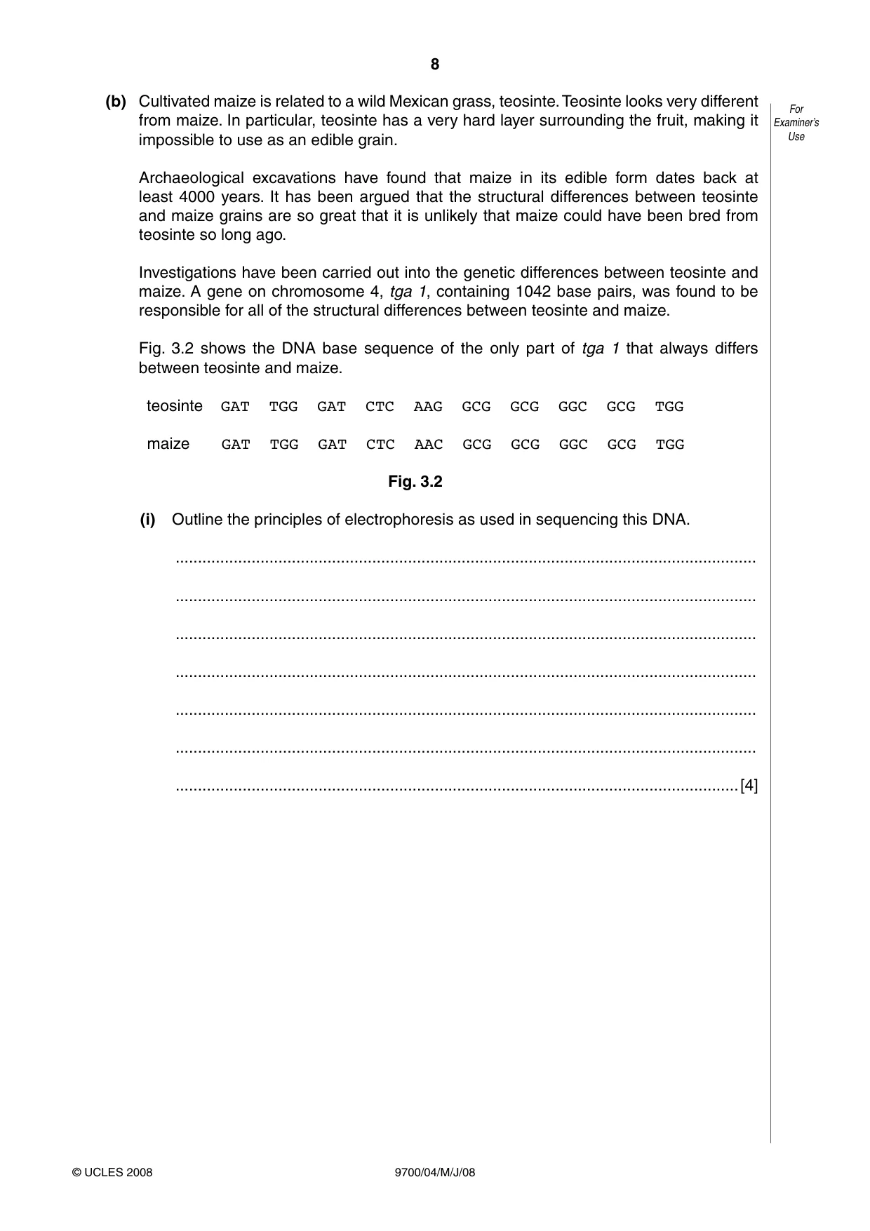 Cambridge A Level Biology 9700 2008 May/June Paper 4 · Variant 1 question paper, page 8 of 28