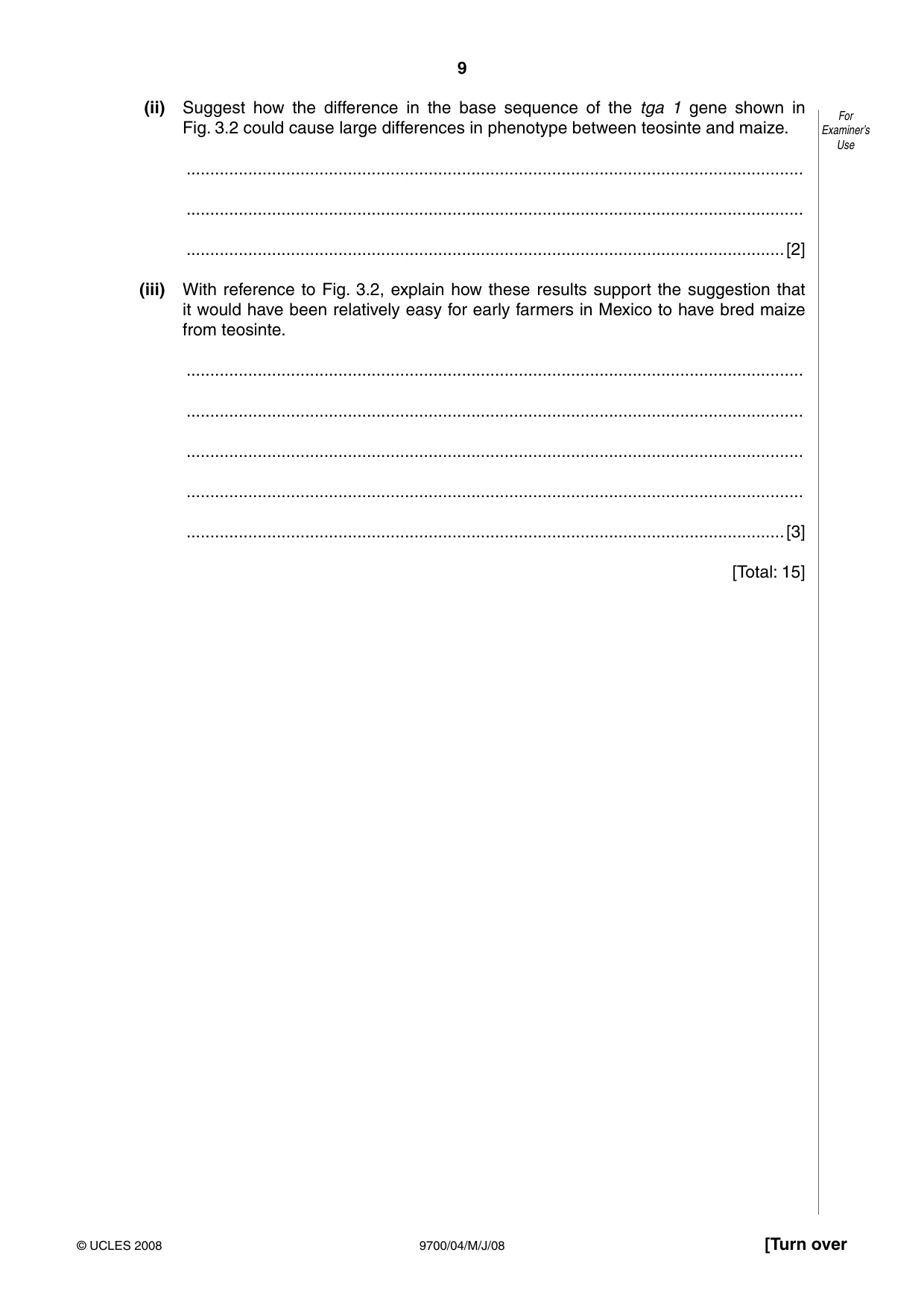 Cambridge A Level Biology 9700 2008 May/June Paper 4 · Variant 1 question paper, page 9 of 28