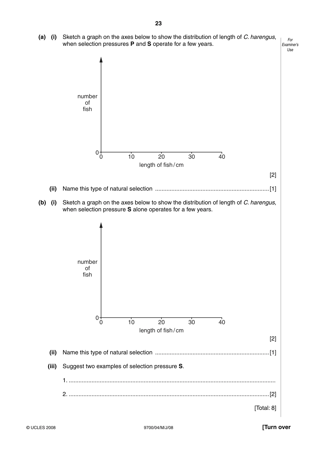 Cambridge A Level Biology 9700 2008 May/June Paper 4 · Variant 1 question paper, page 23 of 28