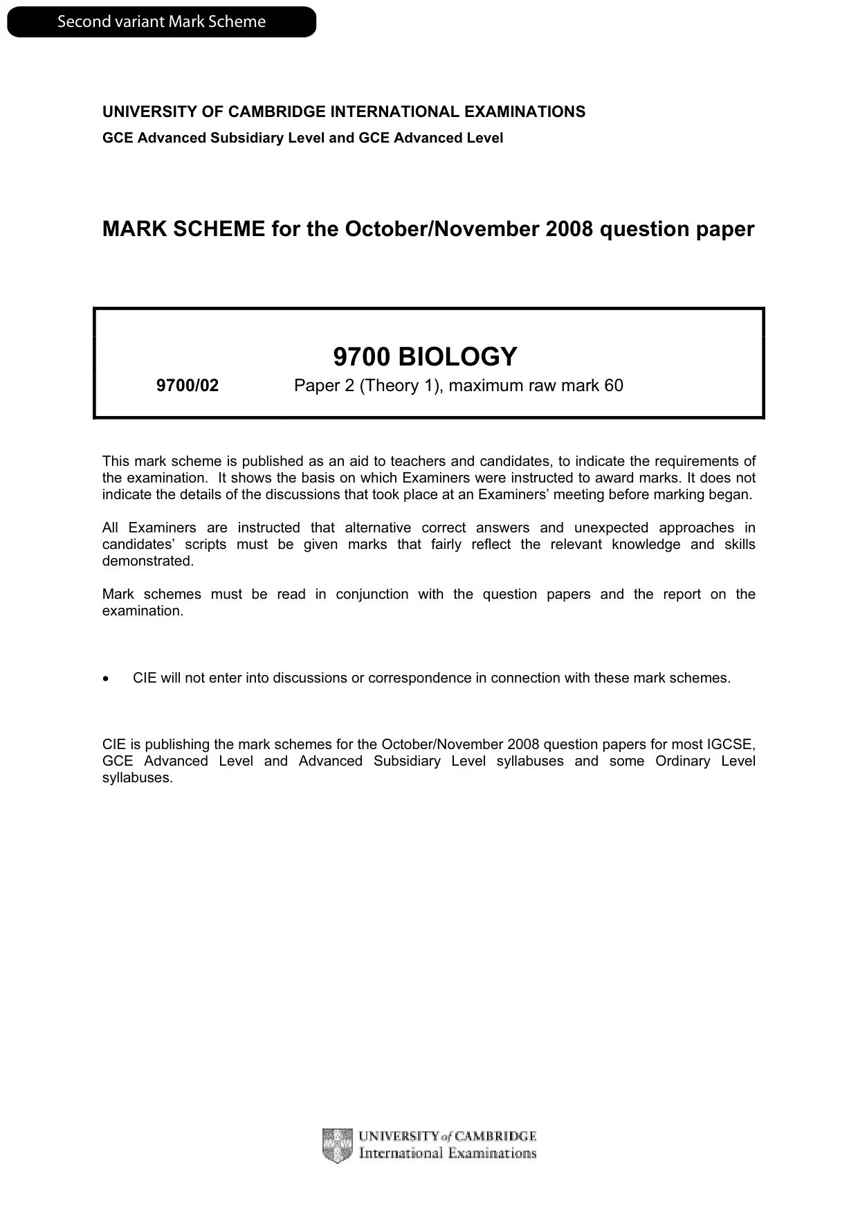 Mark scheme, page 8 of 12