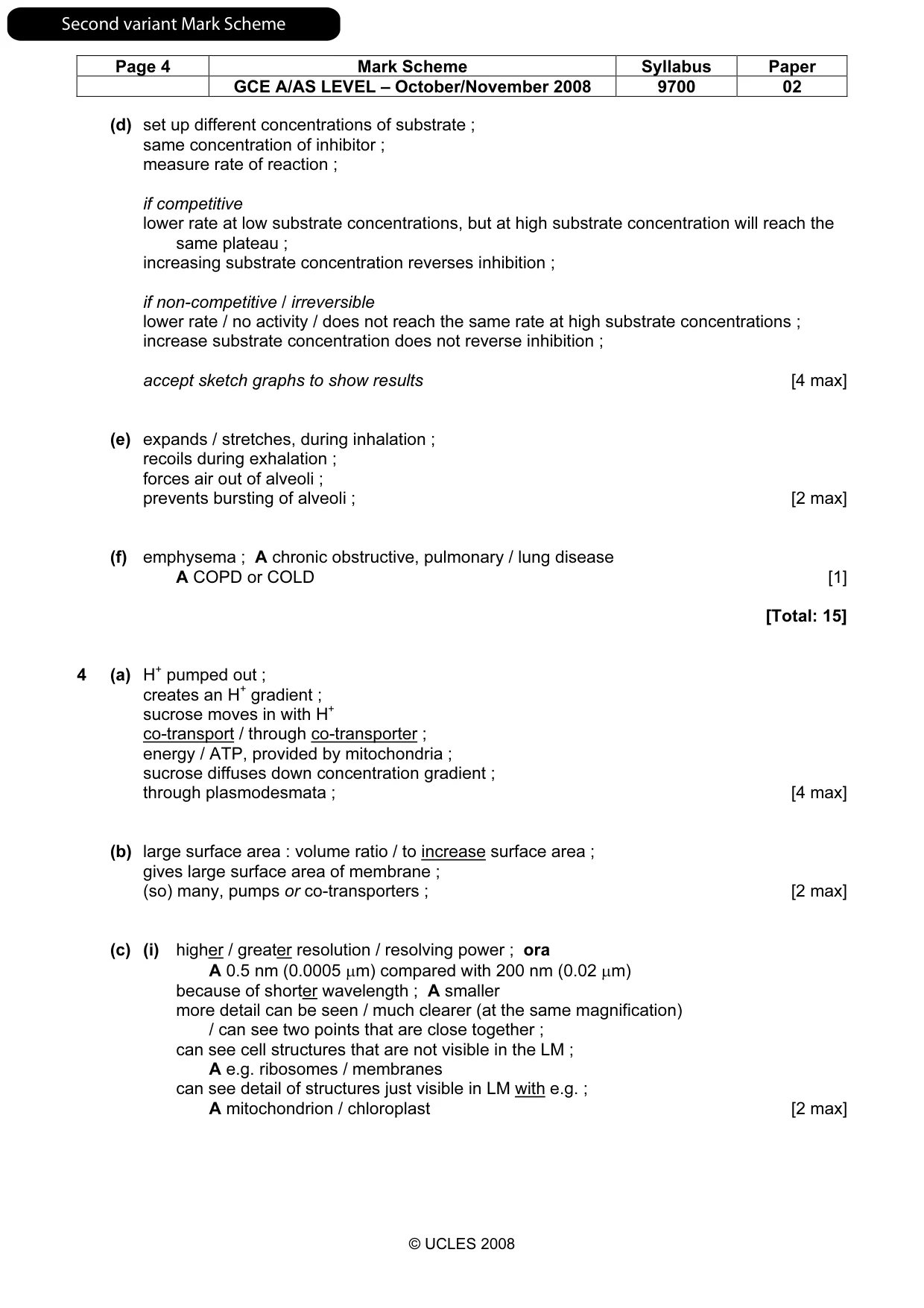 Mark scheme, page 11 of 12