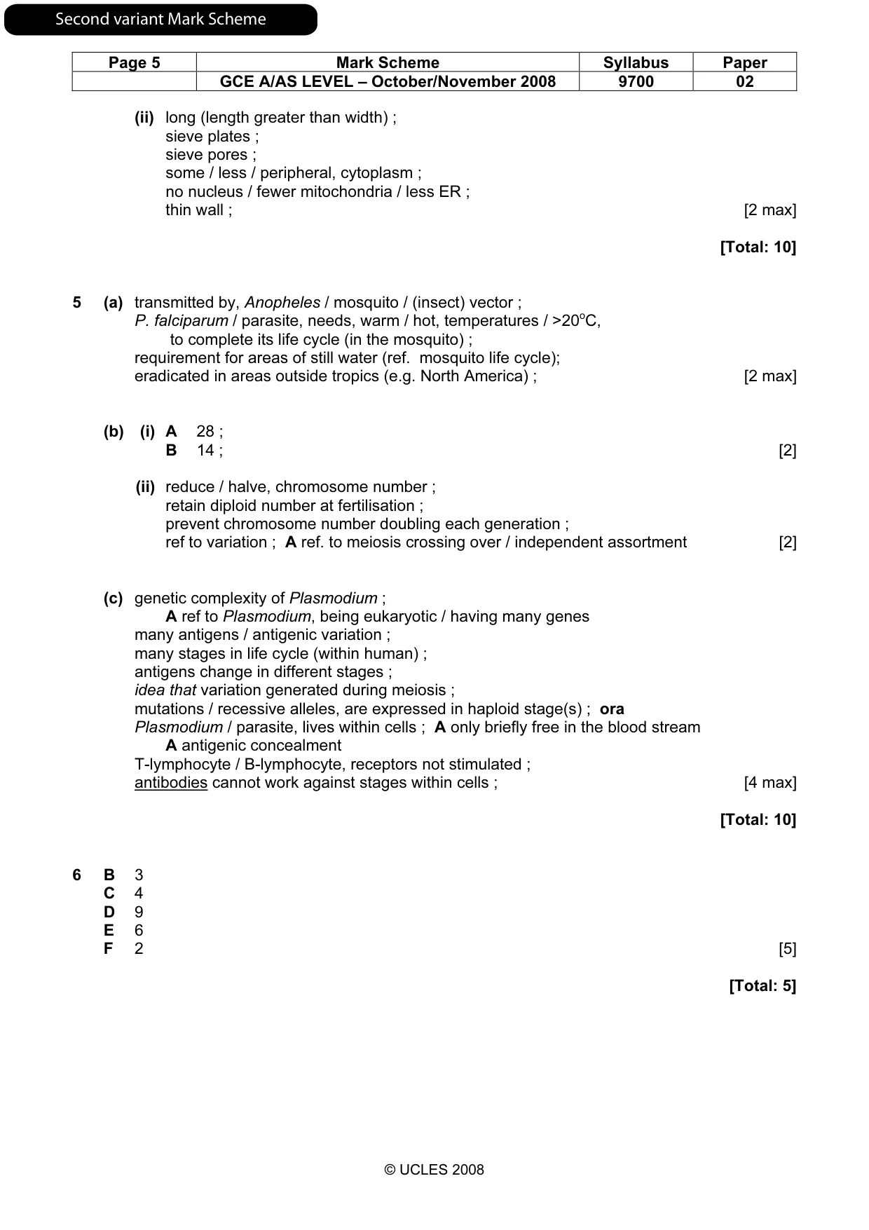 Mark scheme, page 12 of 12