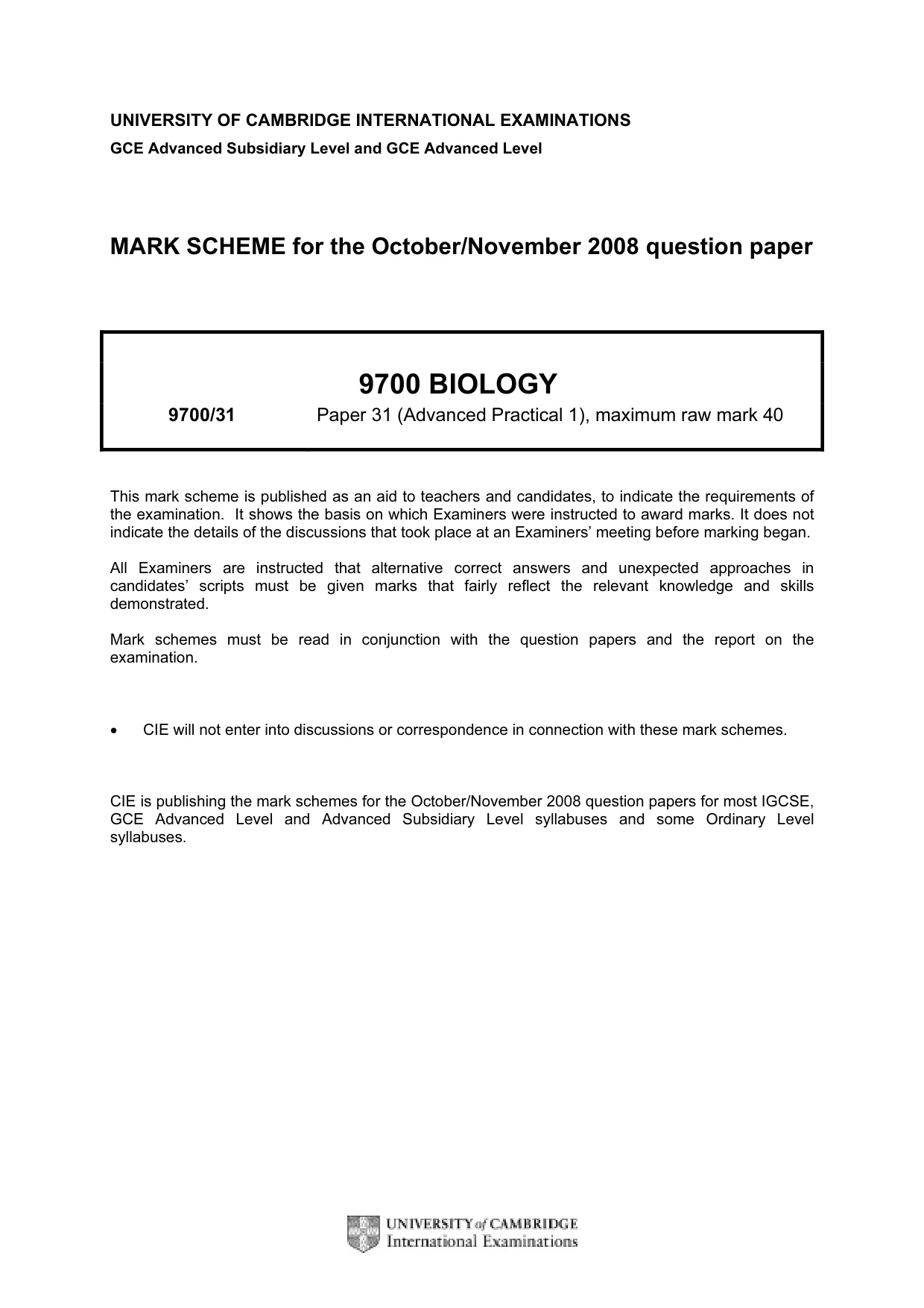 Mark scheme, page 1 of 10