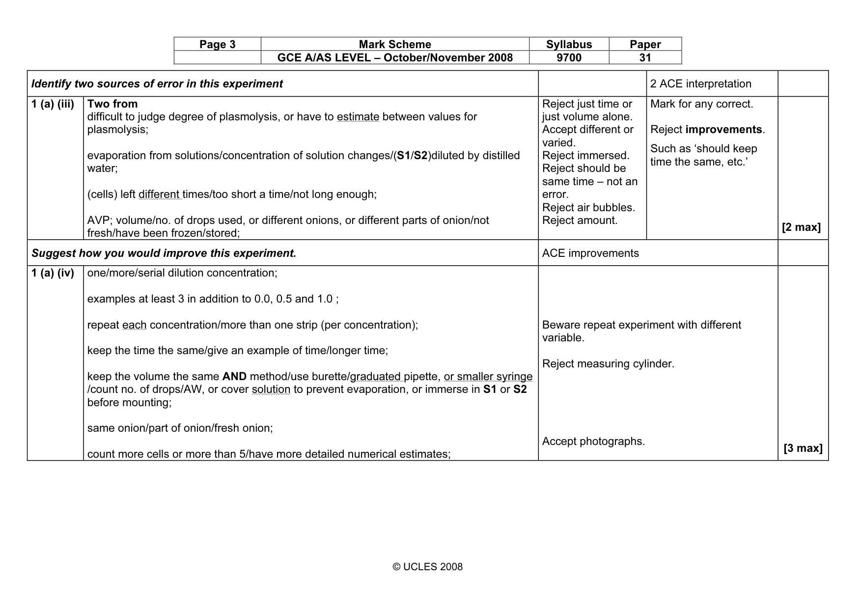 Mark scheme, page 3 of 10