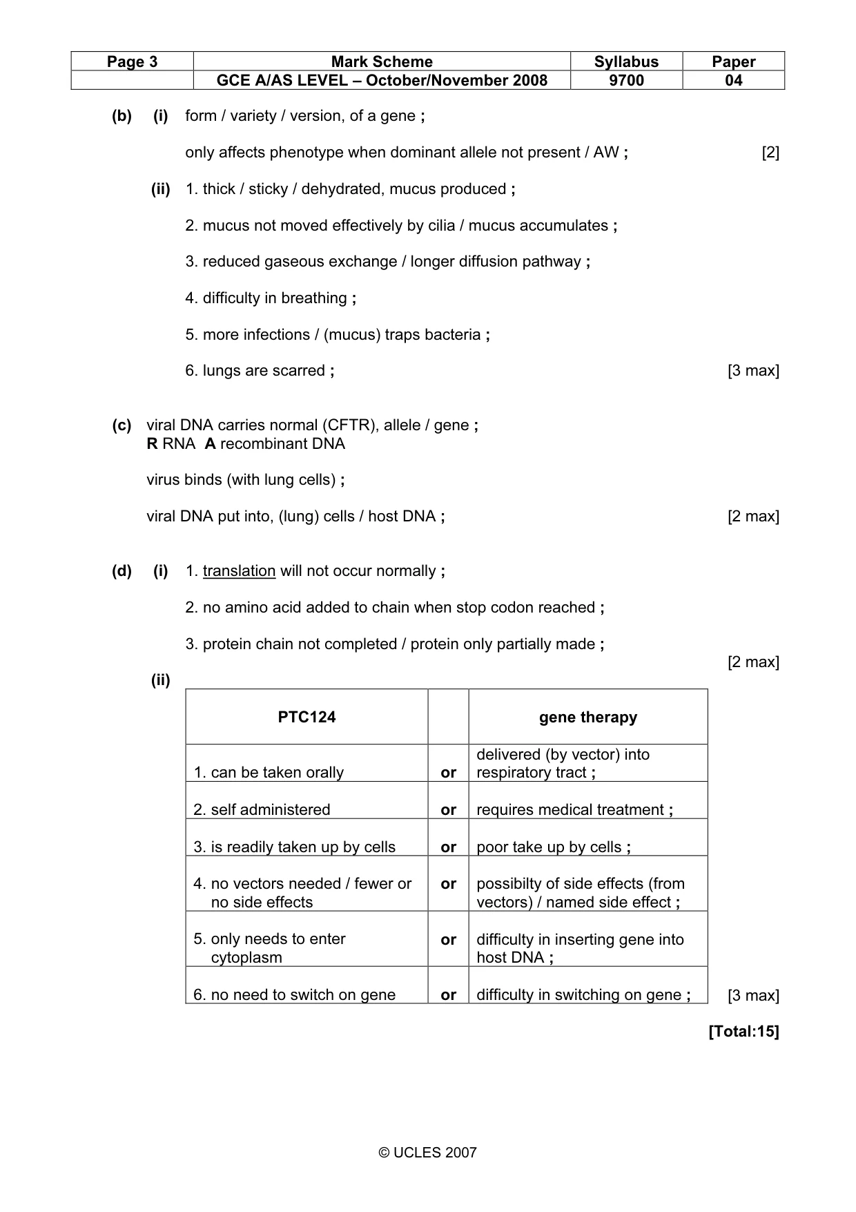 Mark scheme, page 3 of 11