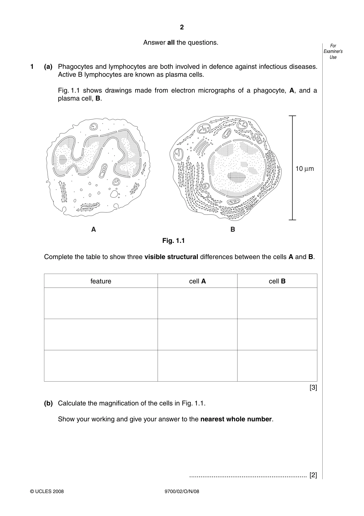 Cambridge A Level Biology 9700 2008 Oct/Nov Paper 2 · Variant 1 question paper, page 3 of 29