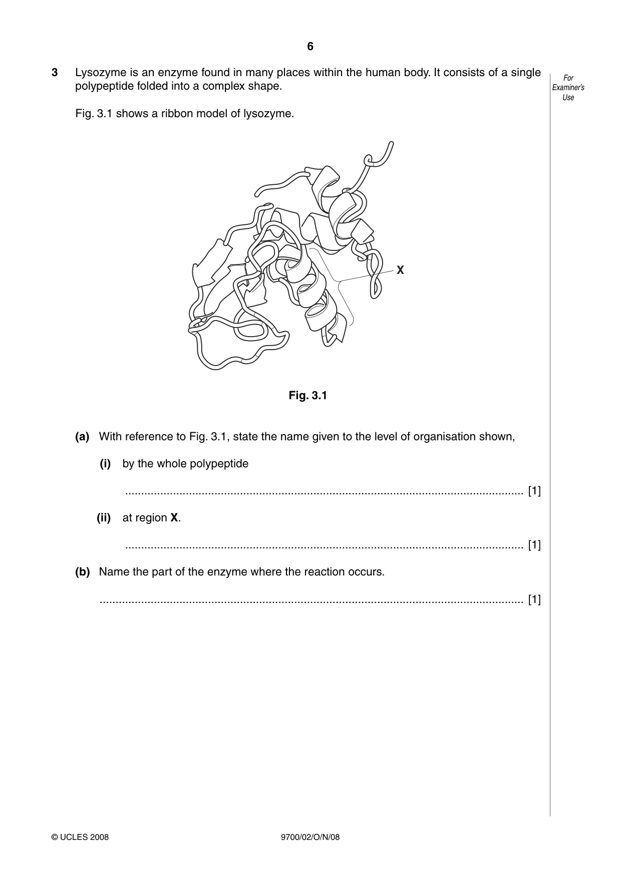 Cambridge A Level Biology 9700 2008 Oct/Nov Paper 2 · Variant 1 question paper, page 7 of 29