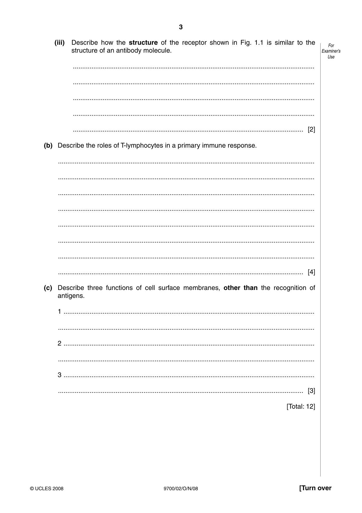 Cambridge A Level Biology 9700 2008 Oct/Nov Paper 2 · Variant 1 question paper, page 16 of 29