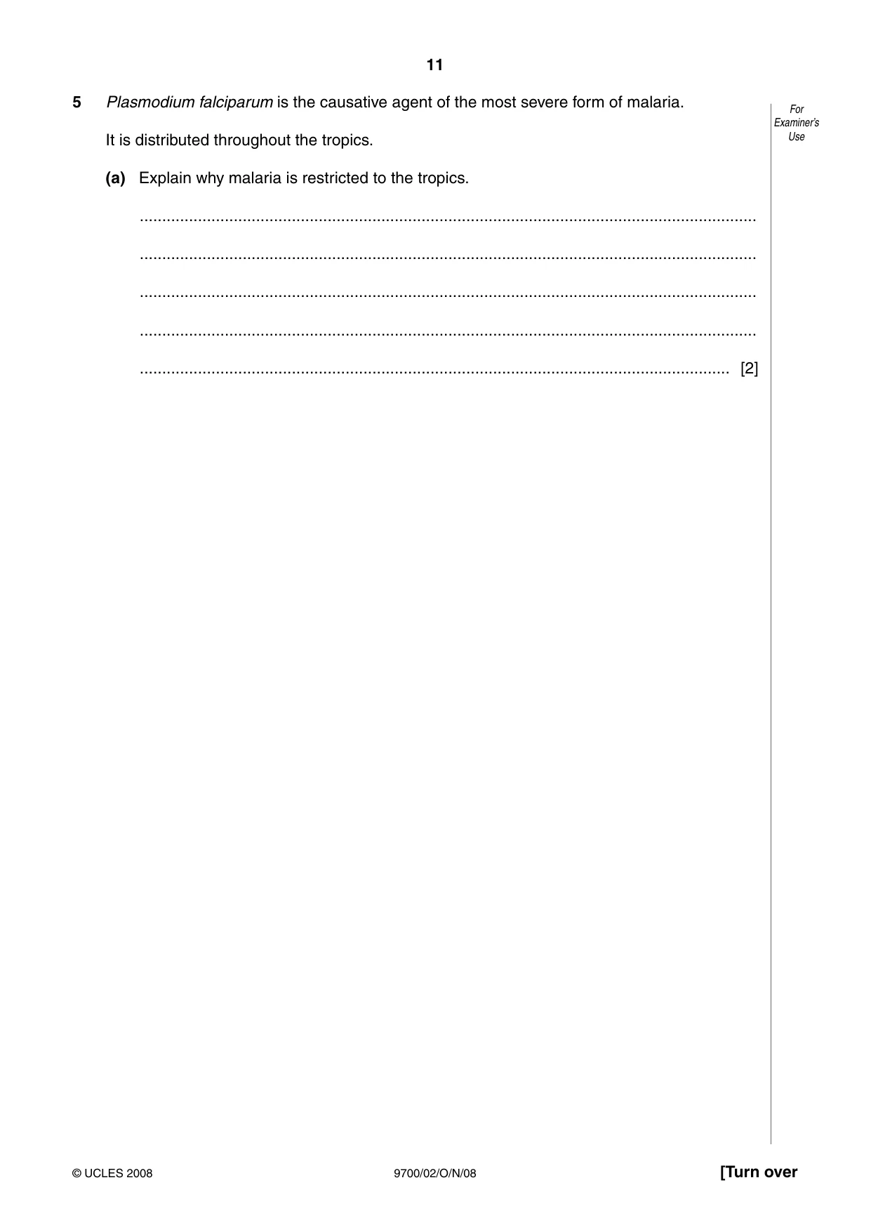 Cambridge A Level Biology 9700 2008 Oct/Nov Paper 2 · Variant 1 question paper, page 24 of 29