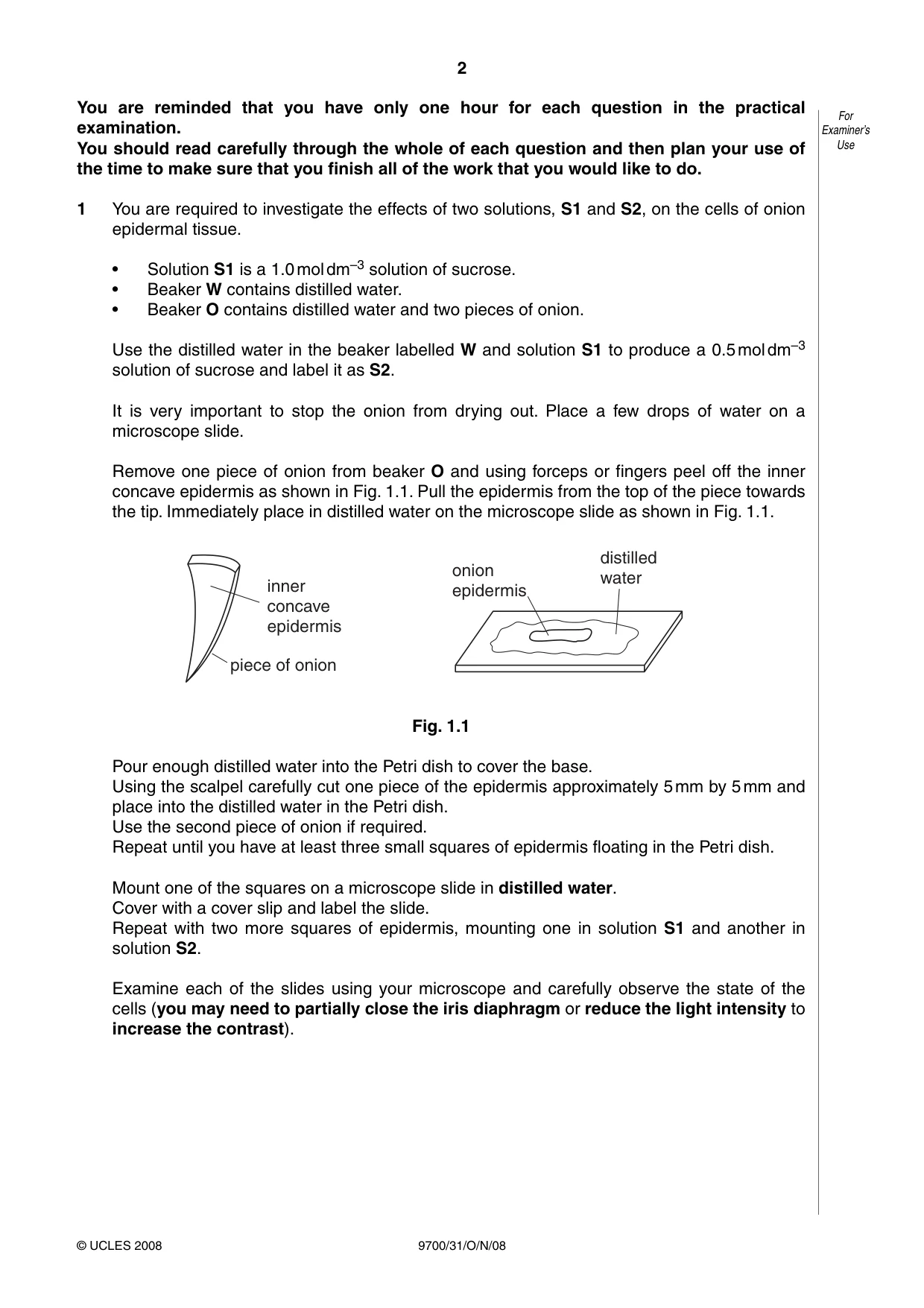 Cambridge A Level Biology 9700 2008 Oct/Nov Paper 3 · Variant 1 question paper, page 2 of 12
