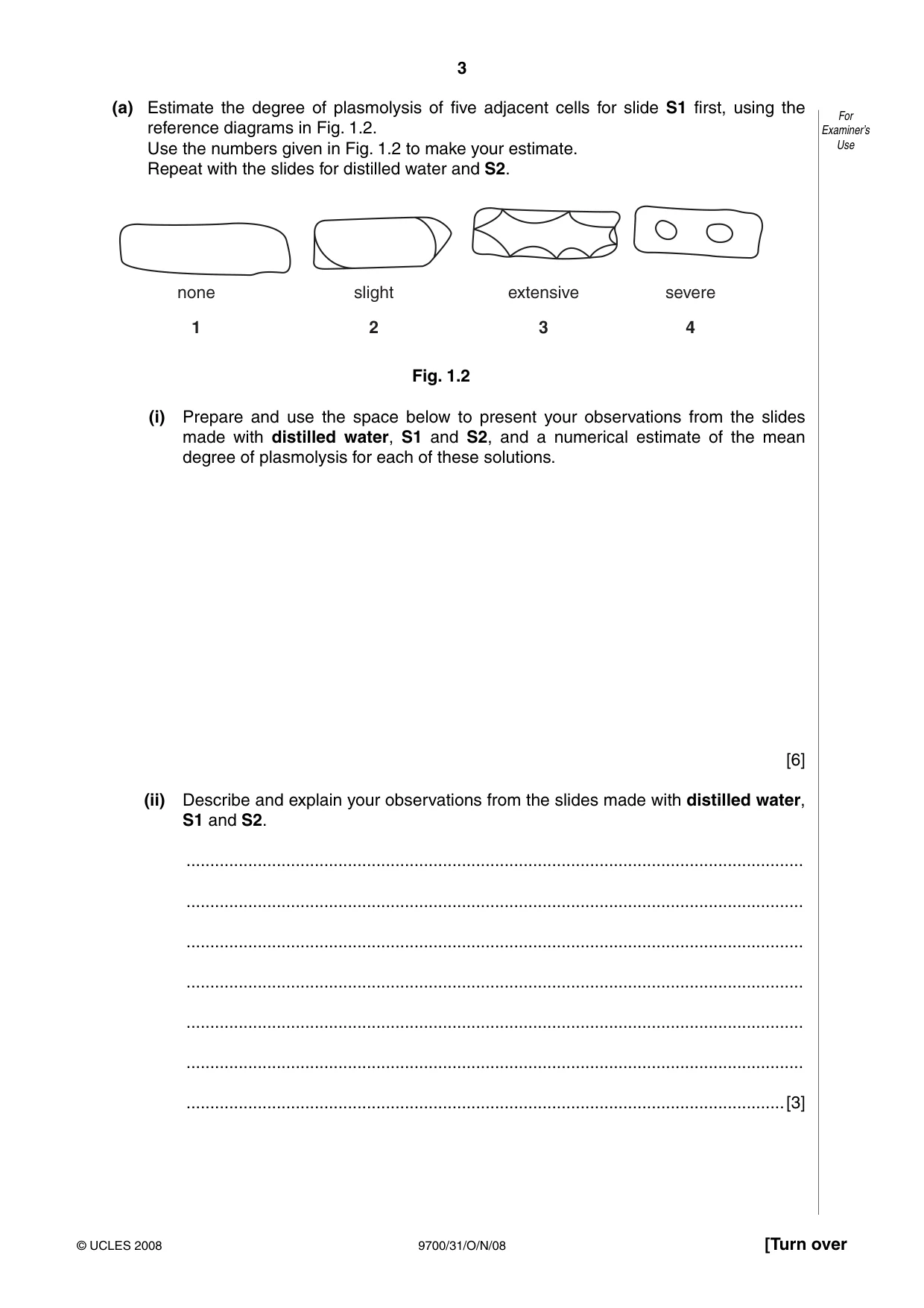 Cambridge A Level Biology 9700 2008 Oct/Nov Paper 3 · Variant 1 question paper, page 3 of 12