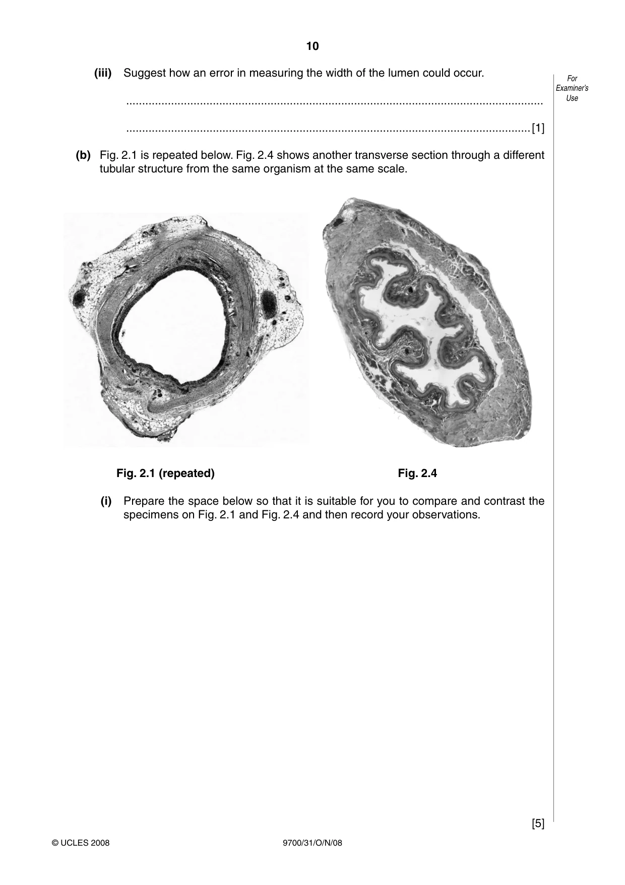 Cambridge A Level Biology 9700 2008 Oct/Nov Paper 3 · Variant 1 question paper, page 10 of 12
