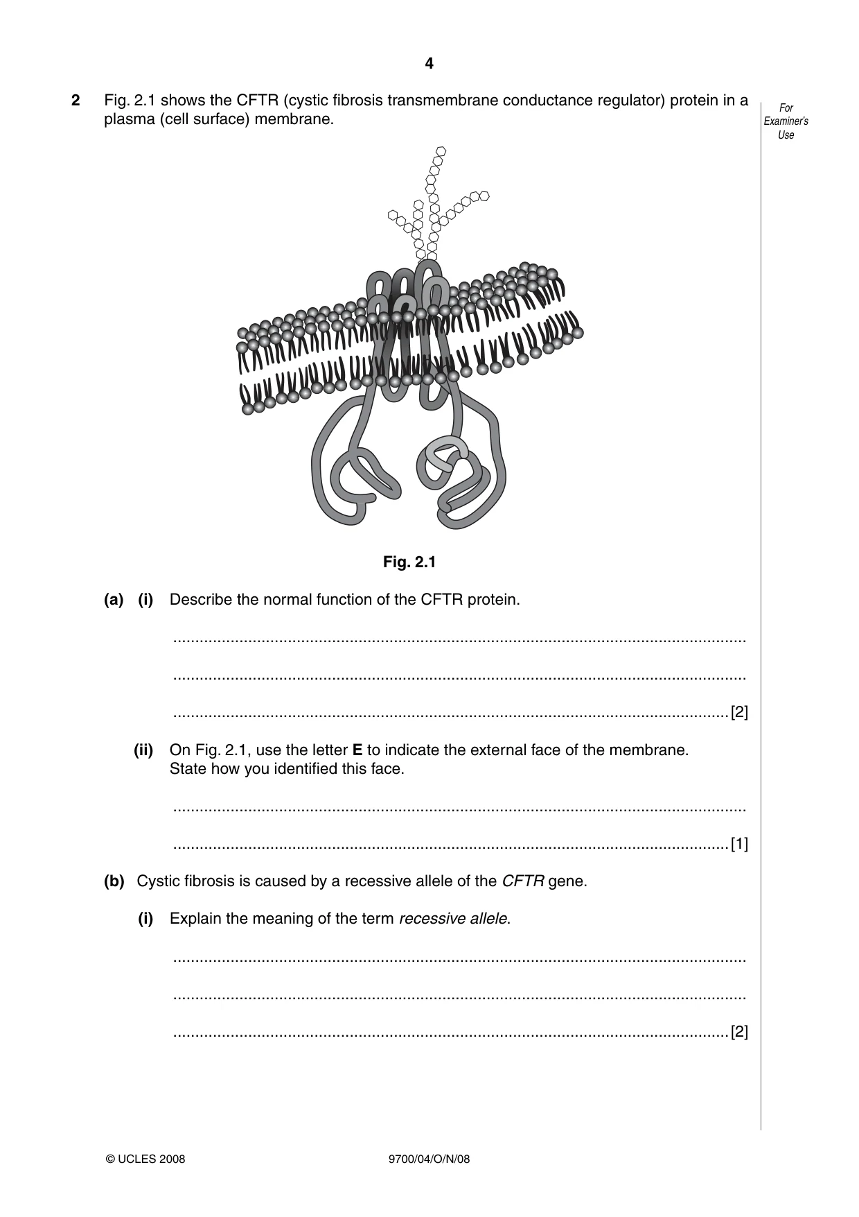 Cambridge A Level Biology 9700 2008 Oct/Nov Paper 4 · Variant 1 question paper, page 4 of 24
