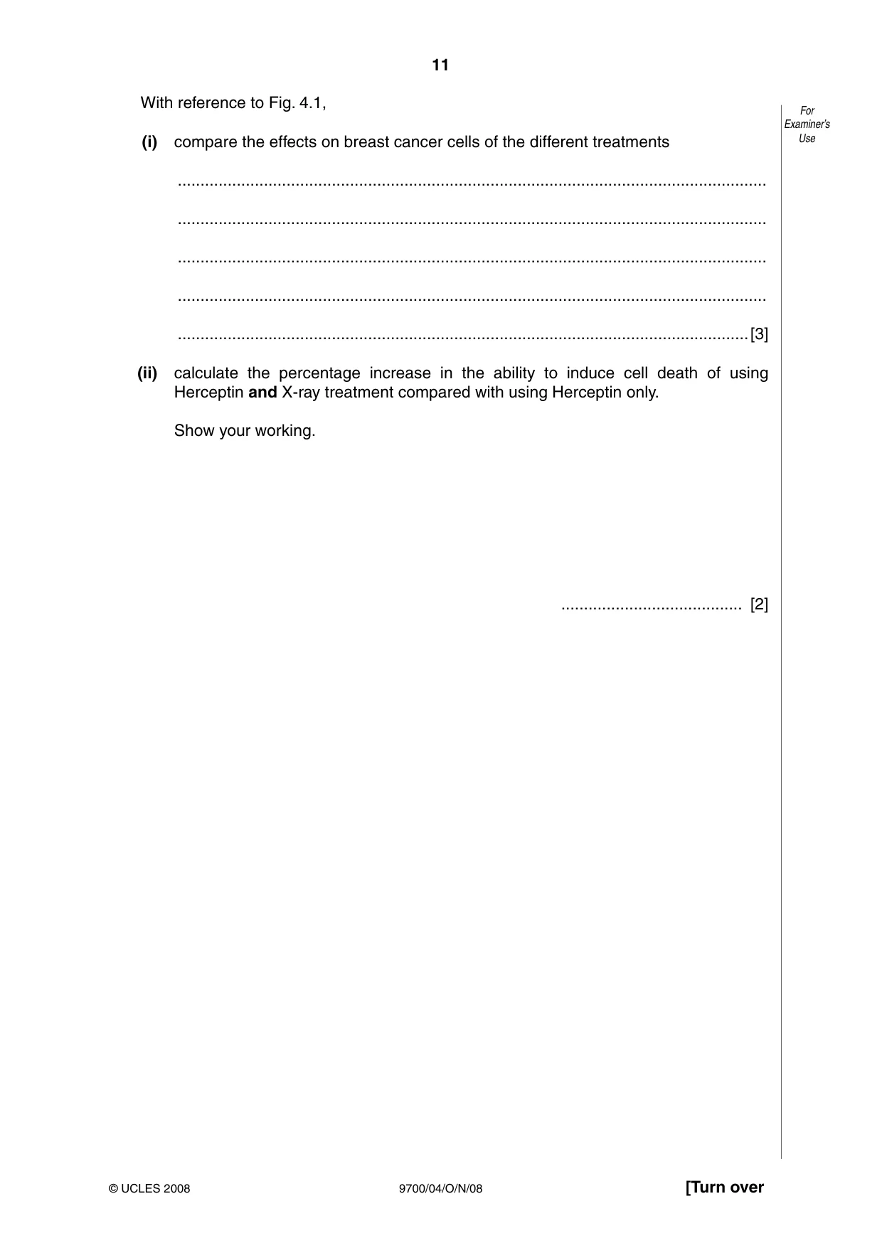 Cambridge A Level Biology 9700 2008 Oct/Nov Paper 4 · Variant 1 question paper, page 11 of 24