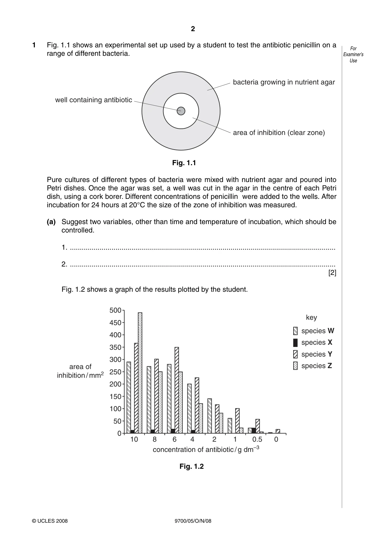 Cambridge A Level Biology 9700 2008 Oct/Nov Paper 5 · Variant 1 question paper, page 2 of 12