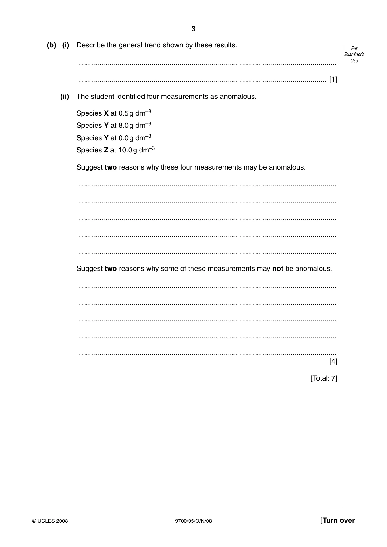 Cambridge A Level Biology 9700 2008 Oct/Nov Paper 5 · Variant 1 question paper, page 3 of 12