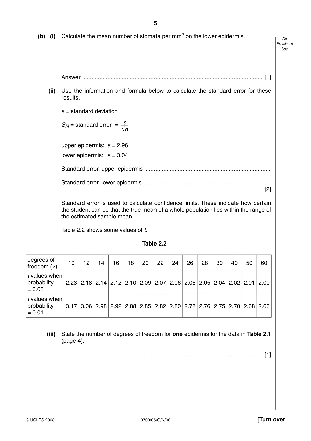 Cambridge A Level Biology 9700 2008 Oct/Nov Paper 5 · Variant 1 question paper, page 5 of 12