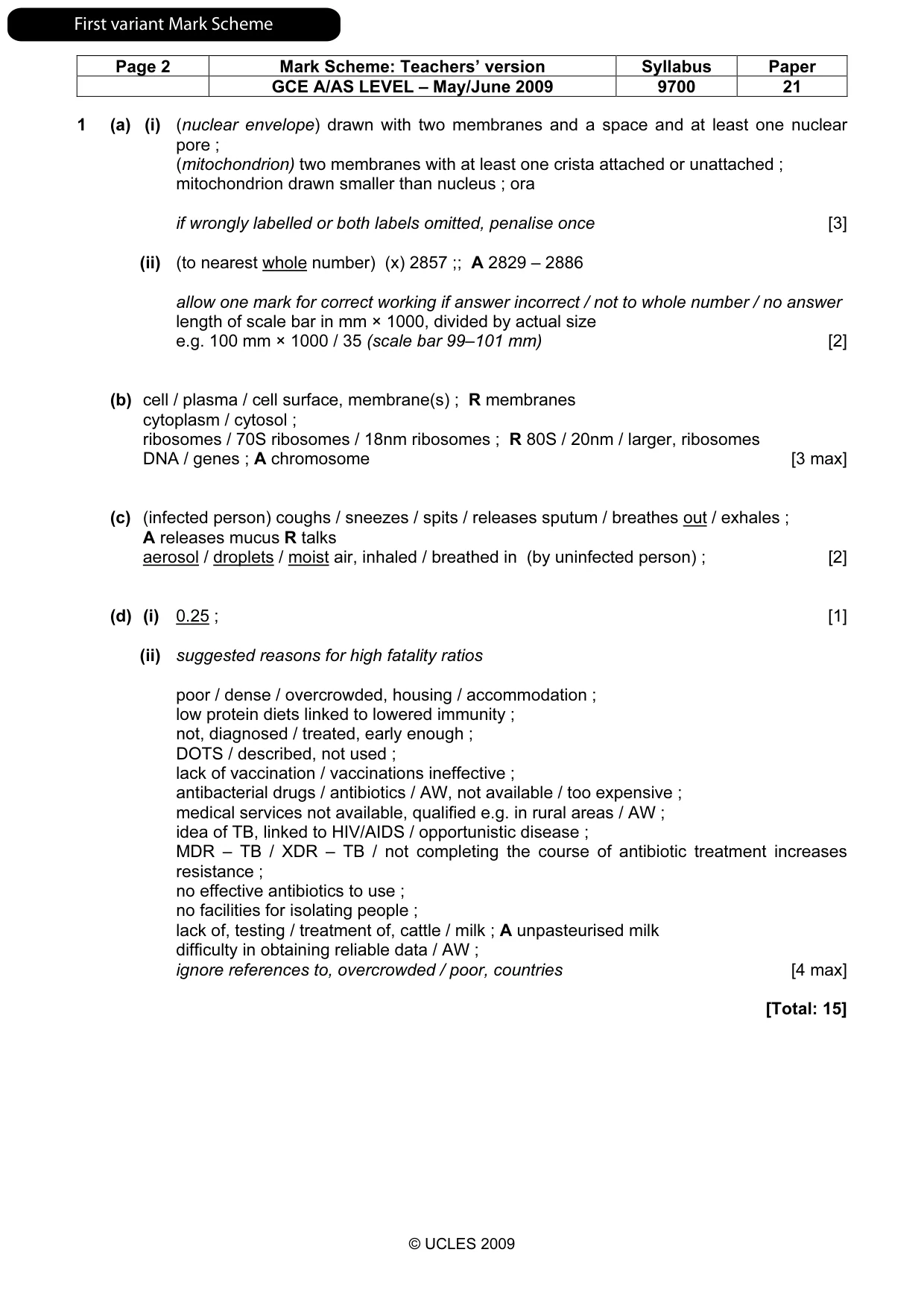 Mark scheme, page 3 of 13