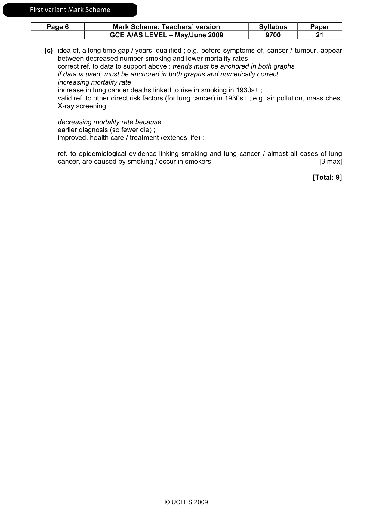 Mark scheme, page 7 of 13