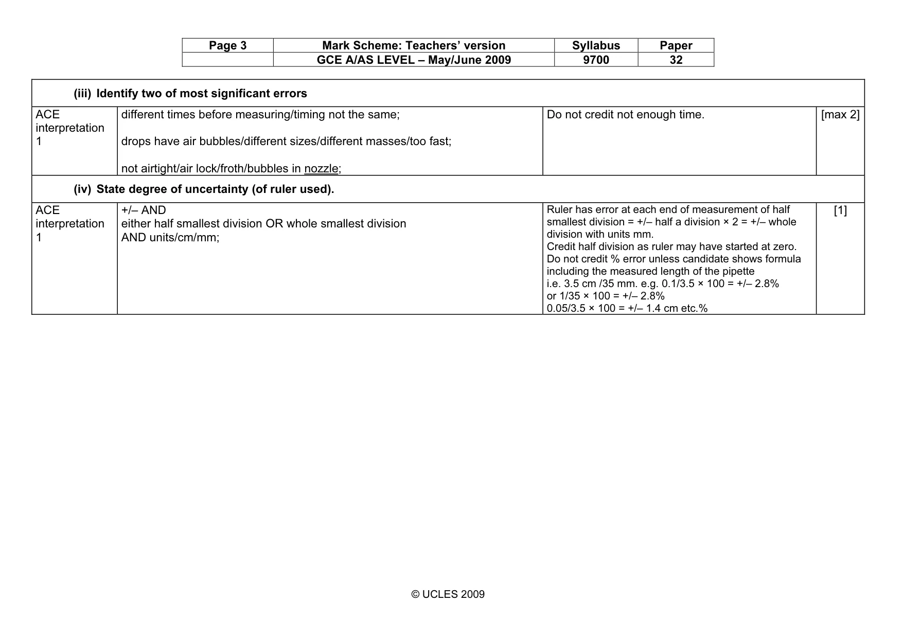 Mark scheme, page 3 of 10