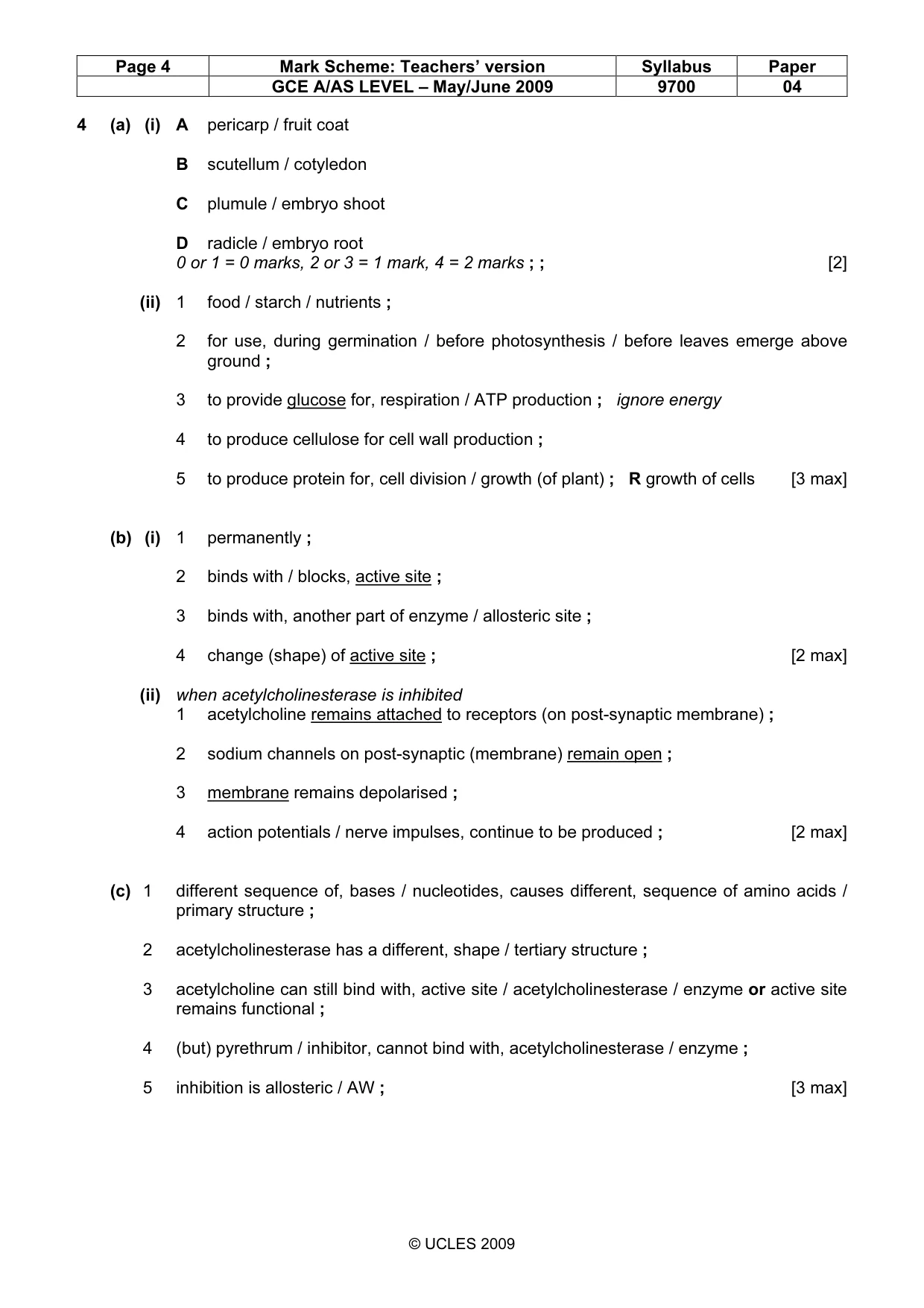 Mark scheme, page 4 of 11
