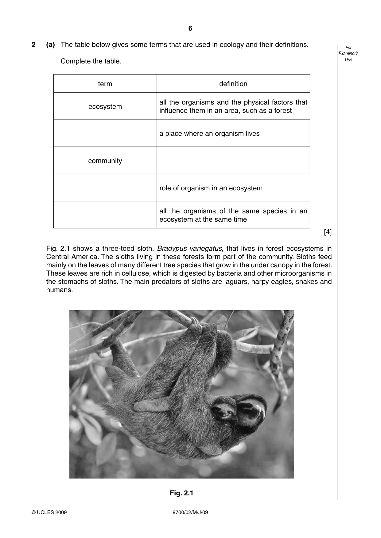 Cambridge A Level Biology 9700 2009 May/June Paper 2 · Variant 1 question paper, page 7 of 41