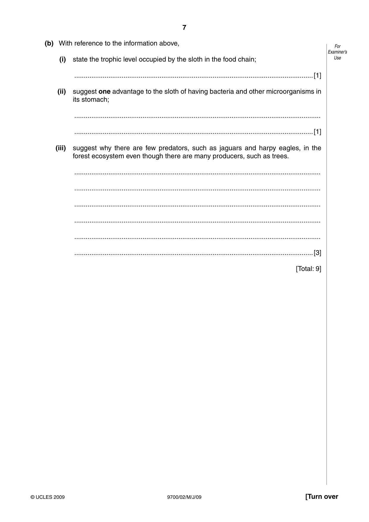 Cambridge A Level Biology 9700 2009 May/June Paper 2 · Variant 1 question paper, page 8 of 41