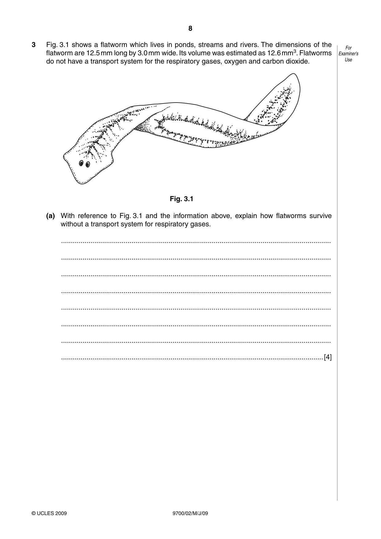 Cambridge A Level Biology 9700 2009 May/June Paper 2 · Variant 1 question paper, page 9 of 41