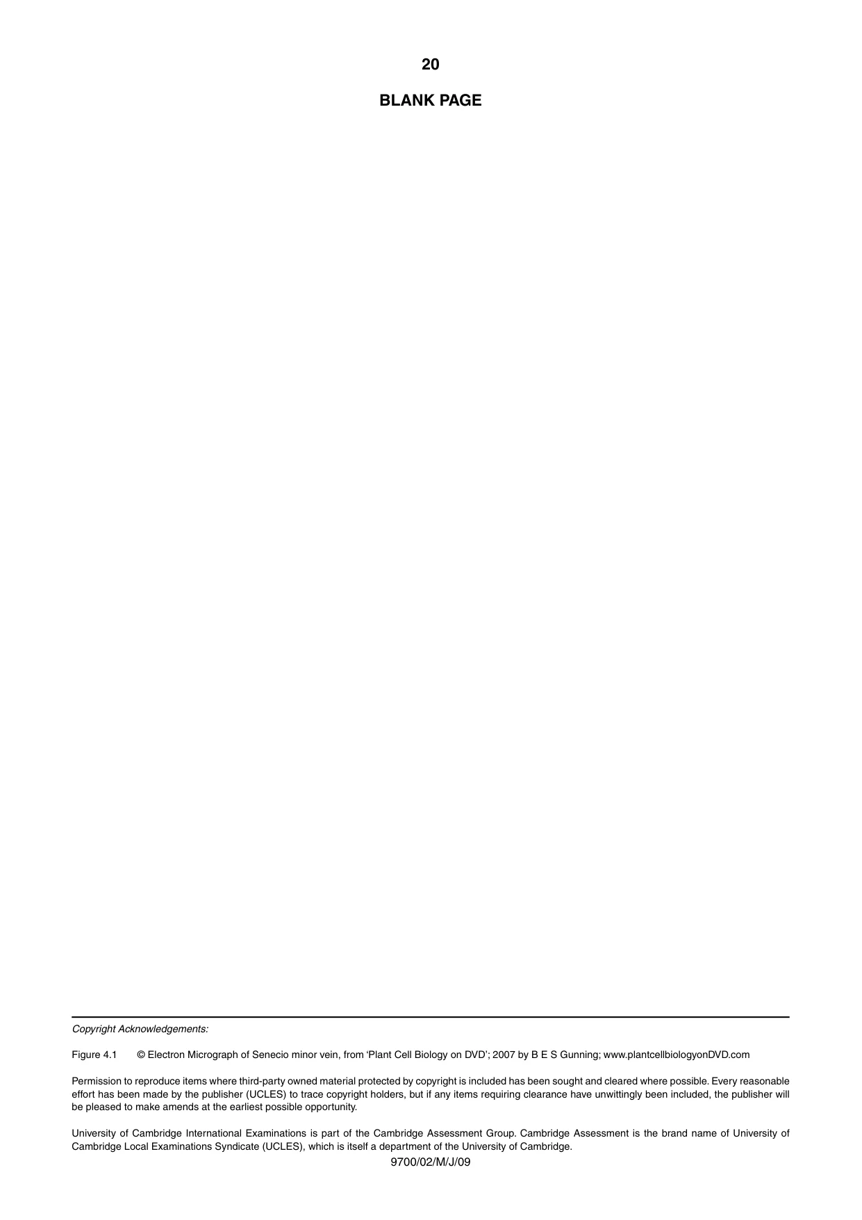 Cambridge A Level Biology 9700 2009 May/June Paper 2 · Variant 1 question paper, page 21 of 41