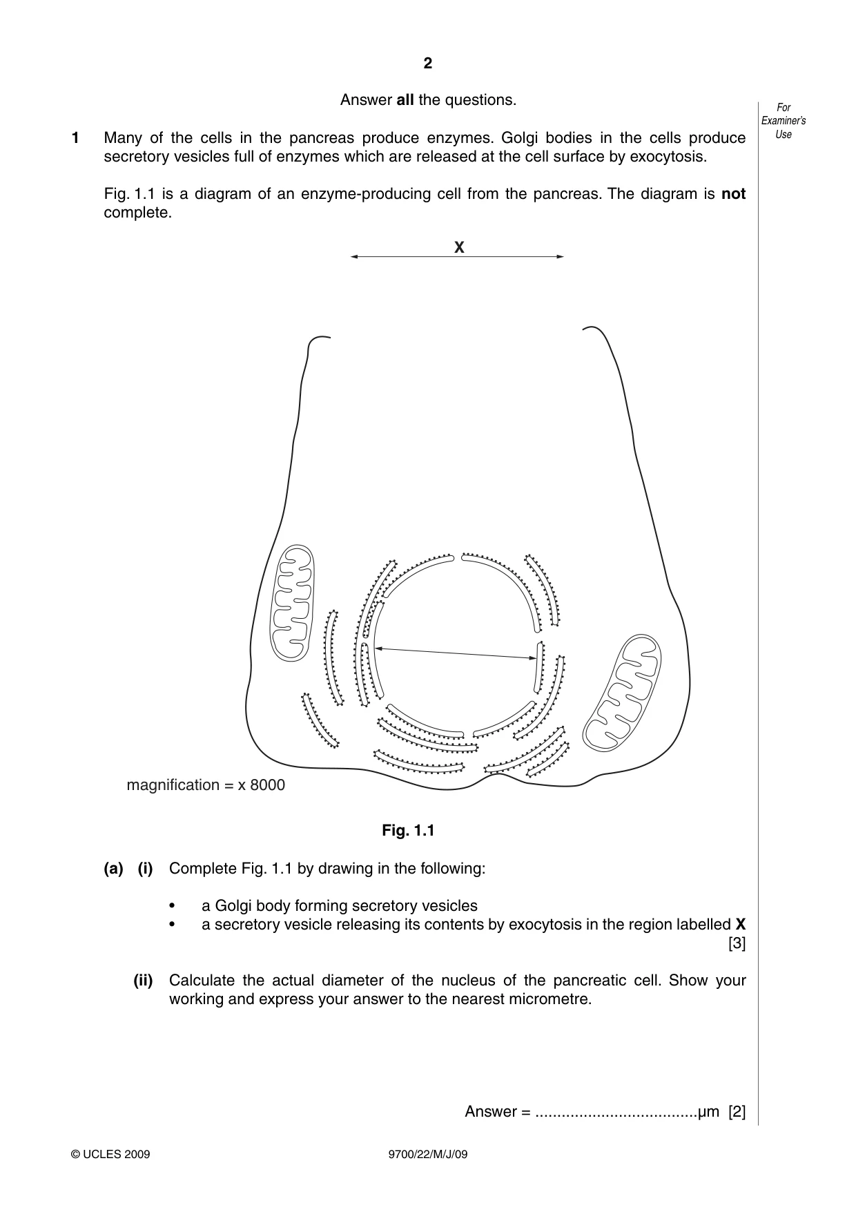 Cambridge A Level Biology 9700 2009 May/June Paper 2 · Variant 1 question paper, page 23 of 41