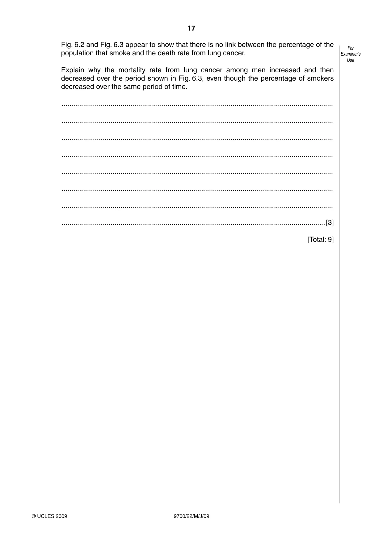 Cambridge A Level Biology 9700 2009 May/June Paper 2 · Variant 1 question paper, page 38 of 41