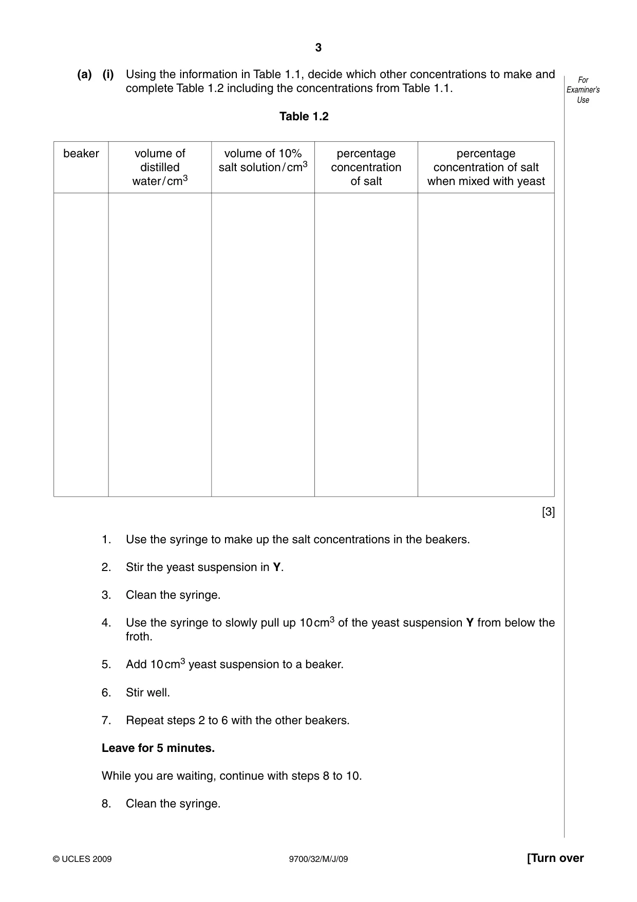 Cambridge A Level Biology 9700 2009 May/June Paper 3 · Variant 2 question paper, page 3 of 16