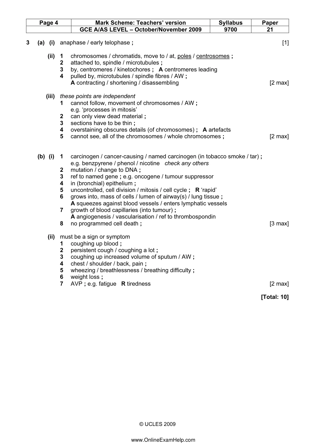 Mark scheme, page 4 of 7